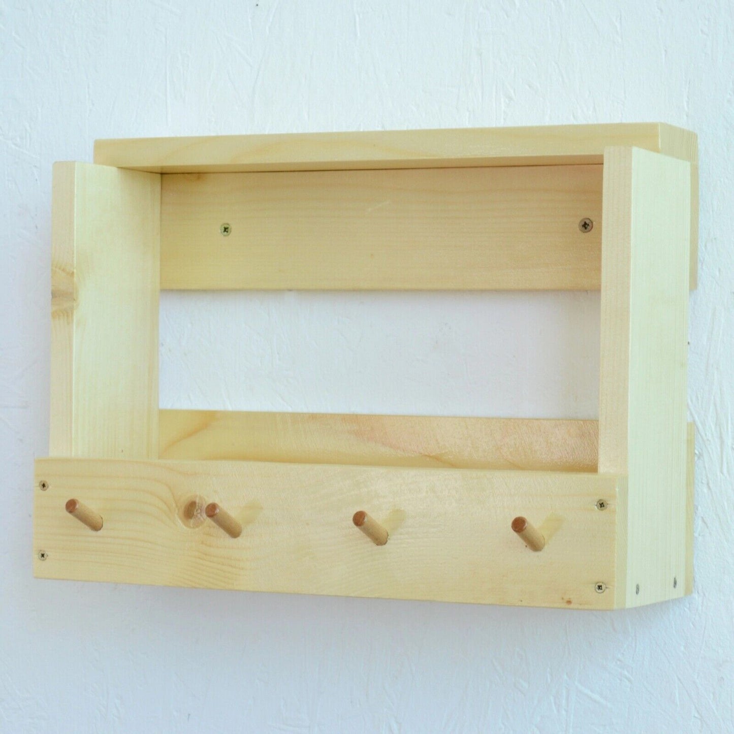 Handmade Wooden Wall Mounted Key Holder Letter Holder Unique Hanger Hooks Rack