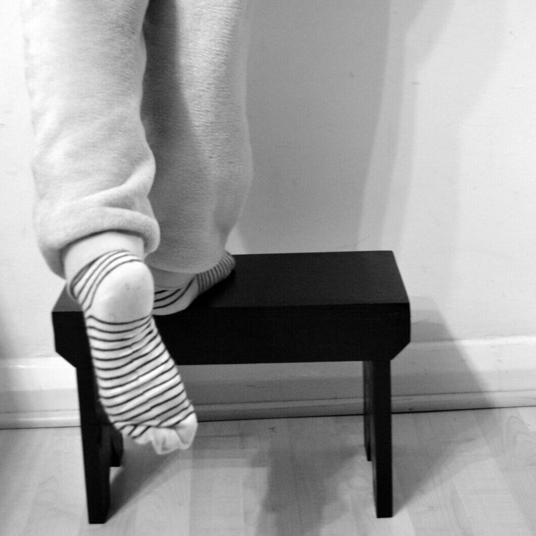 Natural Wooden Step Stool Rustic Shabby Chic Rectangle Seat Multiple Scandinavia