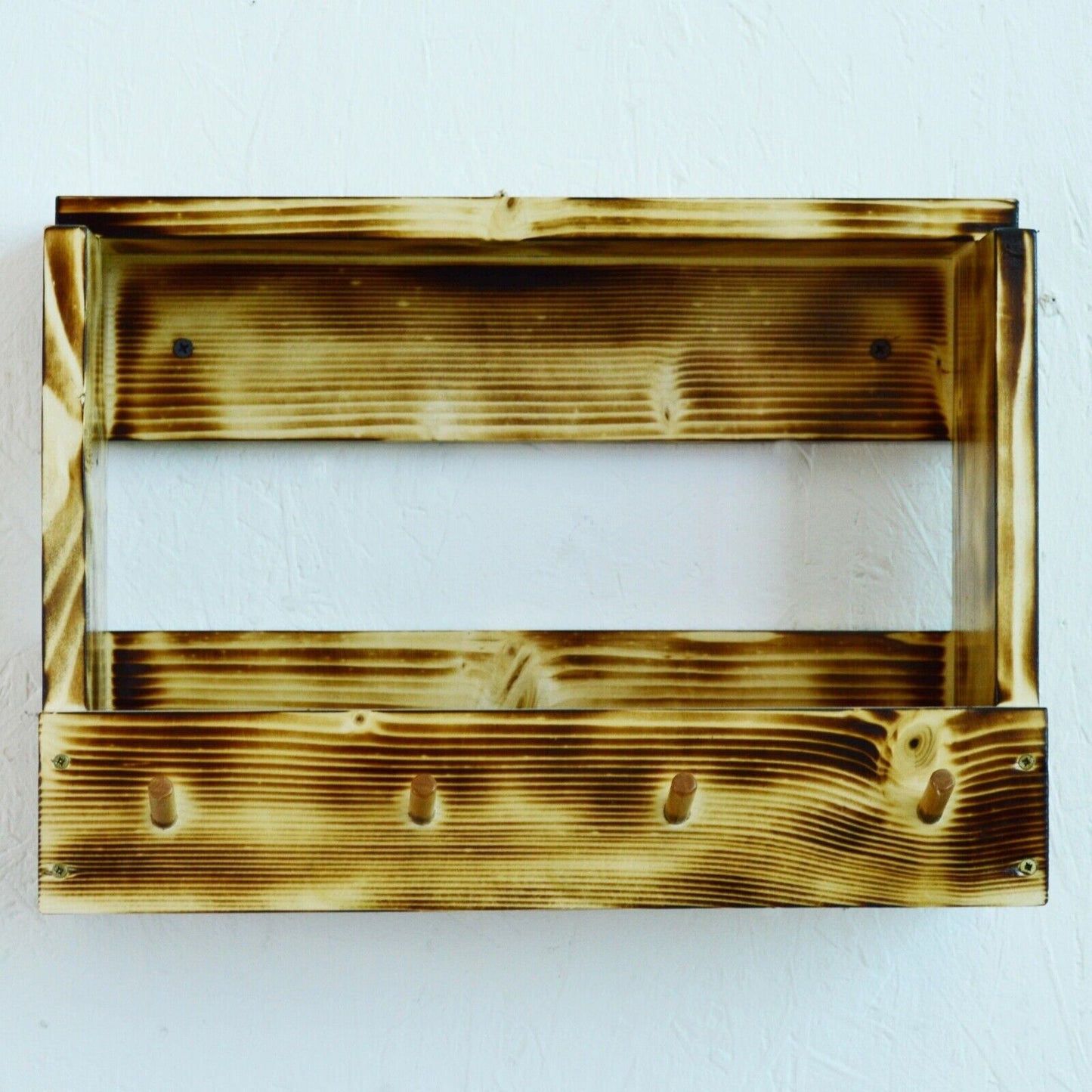 Handmade Wooden Wall Mounted Key Holder Letter Holder Unique Hanger Hooks Rack