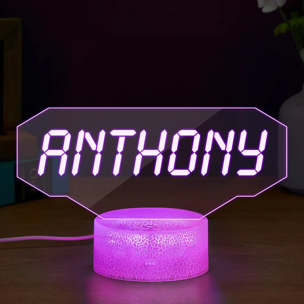 Personalised LED Multi Colour Gaming Gamer Night Light Sign - Any Name