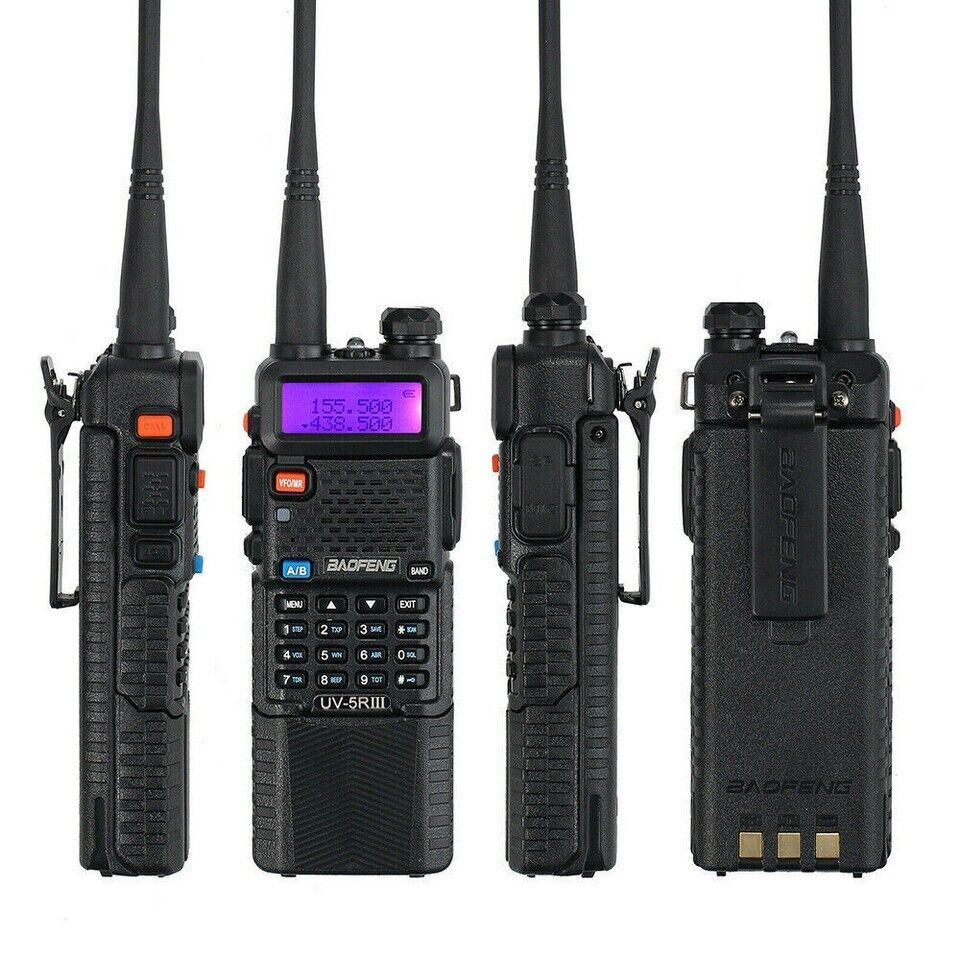 BAOFENG UV-5R III TRI-BAND V/UHF WALKIE TALKIE LONG RANGE TWO WAY HAM RADIO LOT