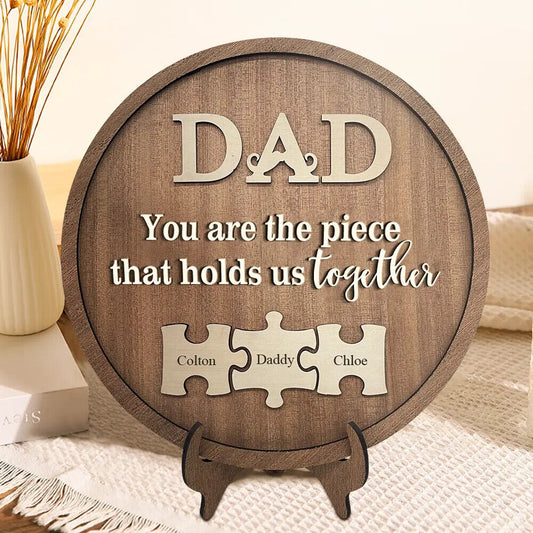 Personalised Fathers Day Puzzle Frame You Are the Piece that Holds Us Together