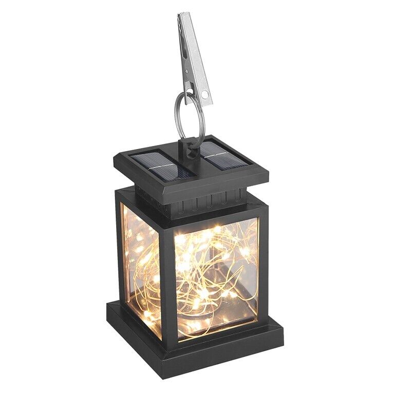 Waterproof LED Solar Powered Hanging Lantern Lights Outdoor Garden Table Lamp GB