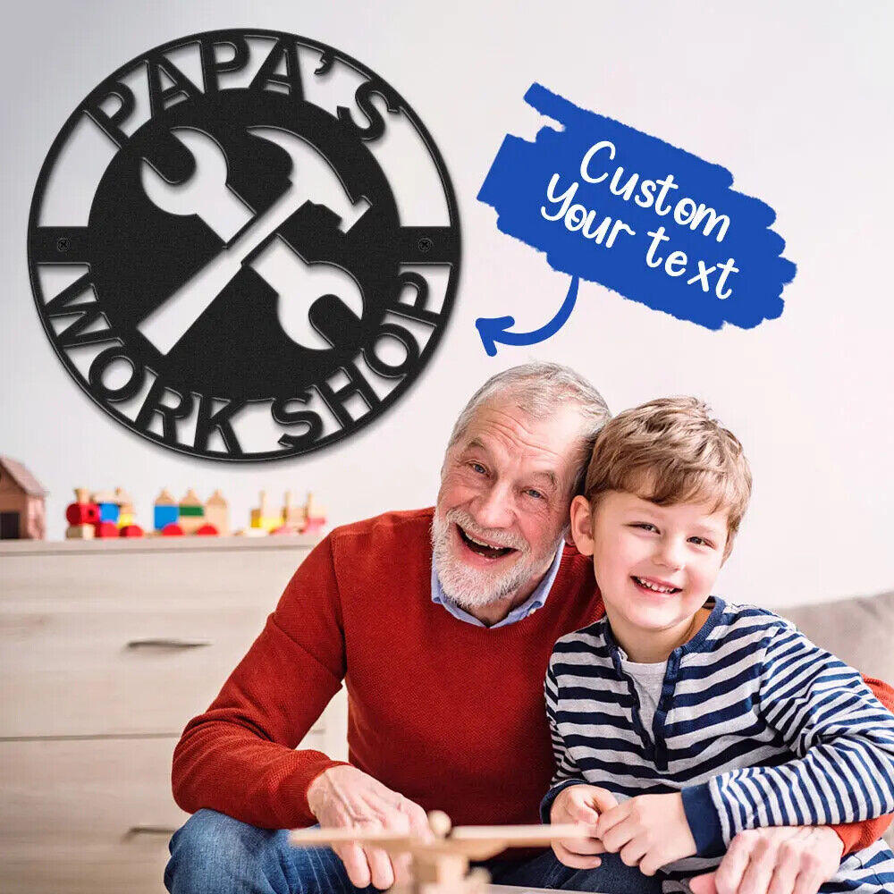 Personalised Dad Fathers Day Sign, LED Custom Illuminated Light Up Bedroom Sign