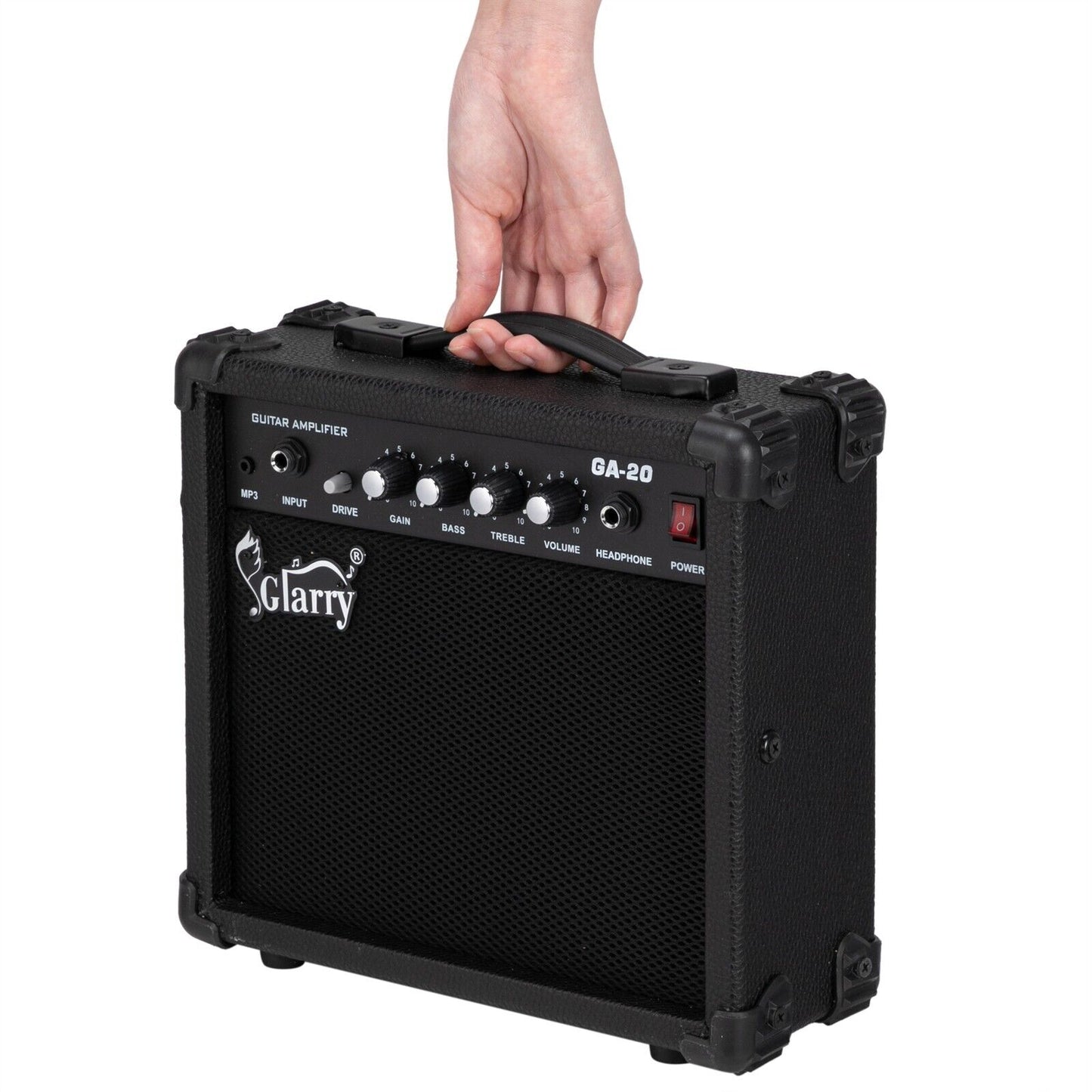 Glarry Electric Bass Guitar Amplifier 20Watt Bass Combo Amp Speaker