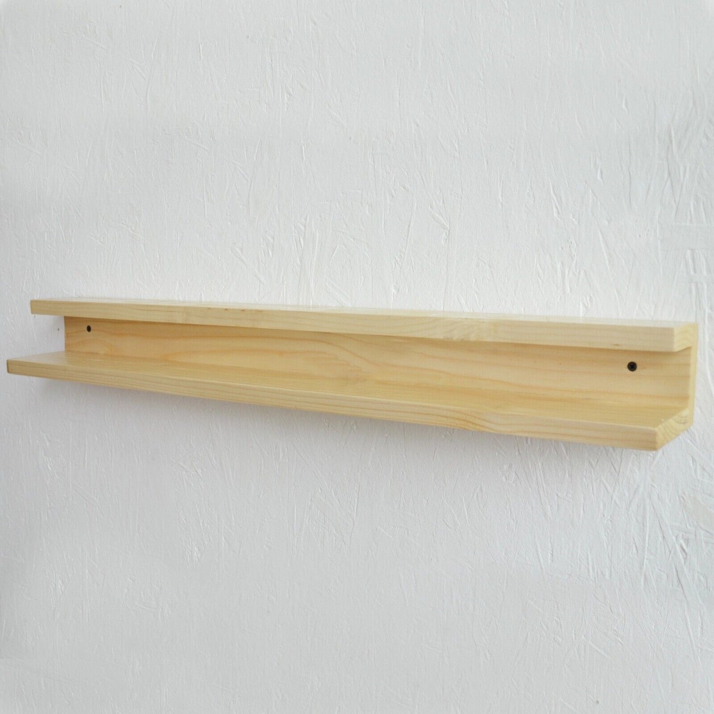 Horizontal Wooden Shoe Rack Storage Floating Stand Organiser Shelf Unit Pine