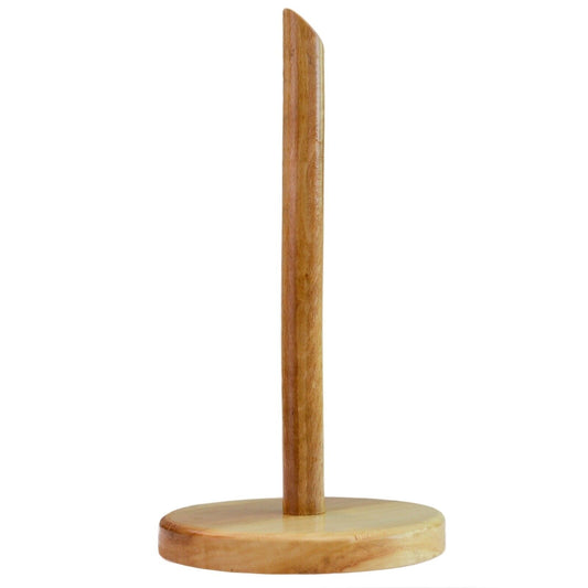 Handmade Kitchen Wooden Towel Tissue Paper Roll Holder Freestanding Rack 30cm