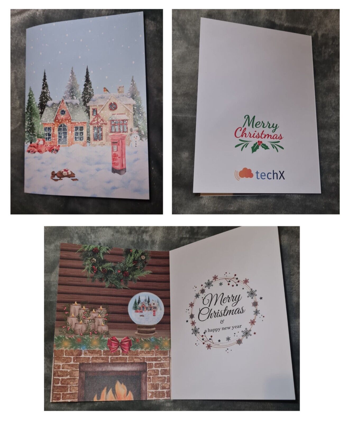 Pack of 10 Christmas Cards Winter Scenery Professionally Designed With Envelopes