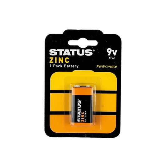 Status 9V Zinc Battery 9 Volt Leakproof Design Batteries for Smoke Detectors