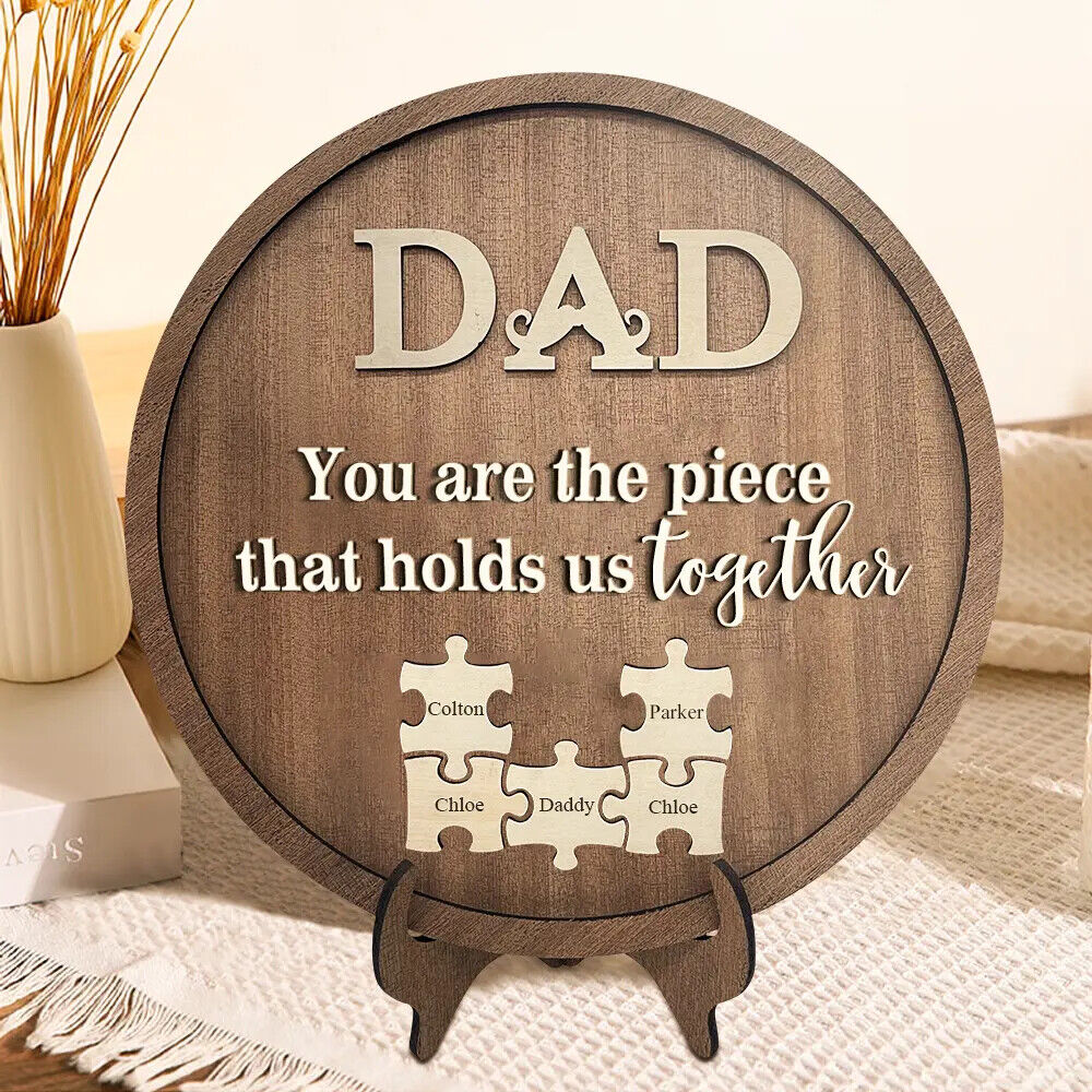 Personalised Fathers Day Puzzle Frame You Are the Piece that Holds Us Together