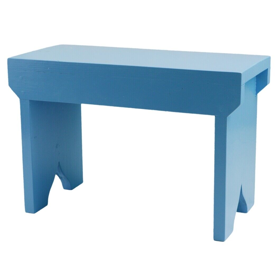 Natural Wooden Step Stool Rustic Shabby Chic Rectangle Seat Multiple Scandinavia