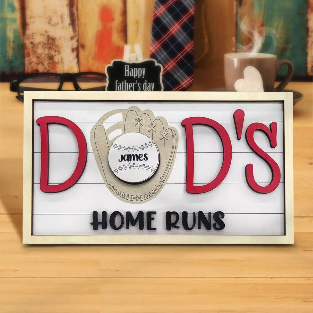 Father`s day Gift, DADDY SIGN, Personalised Baseball , Dad Gift, Novelty, Plaque