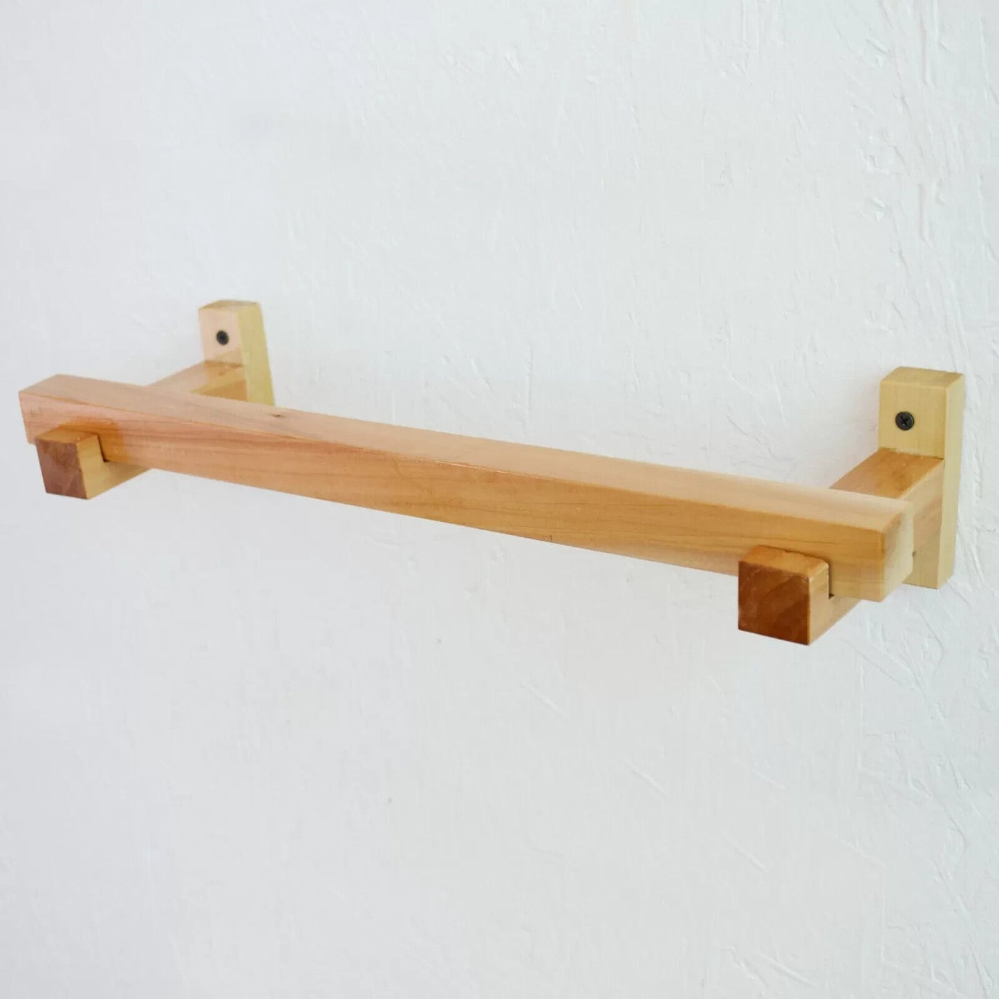 Eco Friendly Towel Rail Holder Hook Bathroom Kitchen Handmade Natural Wood