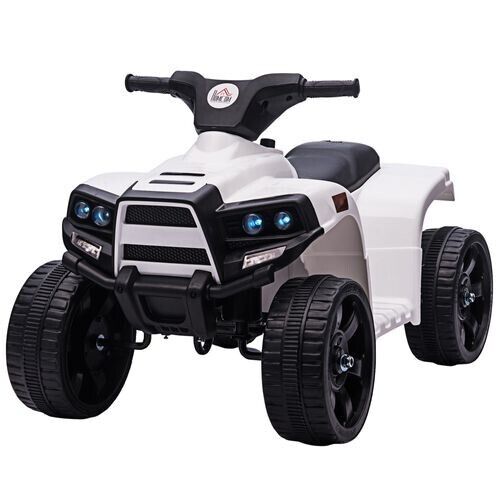 HOMCOM 6V Kids Electric Ride on Car Toddler Quad Bike ATV for 18-36 month White