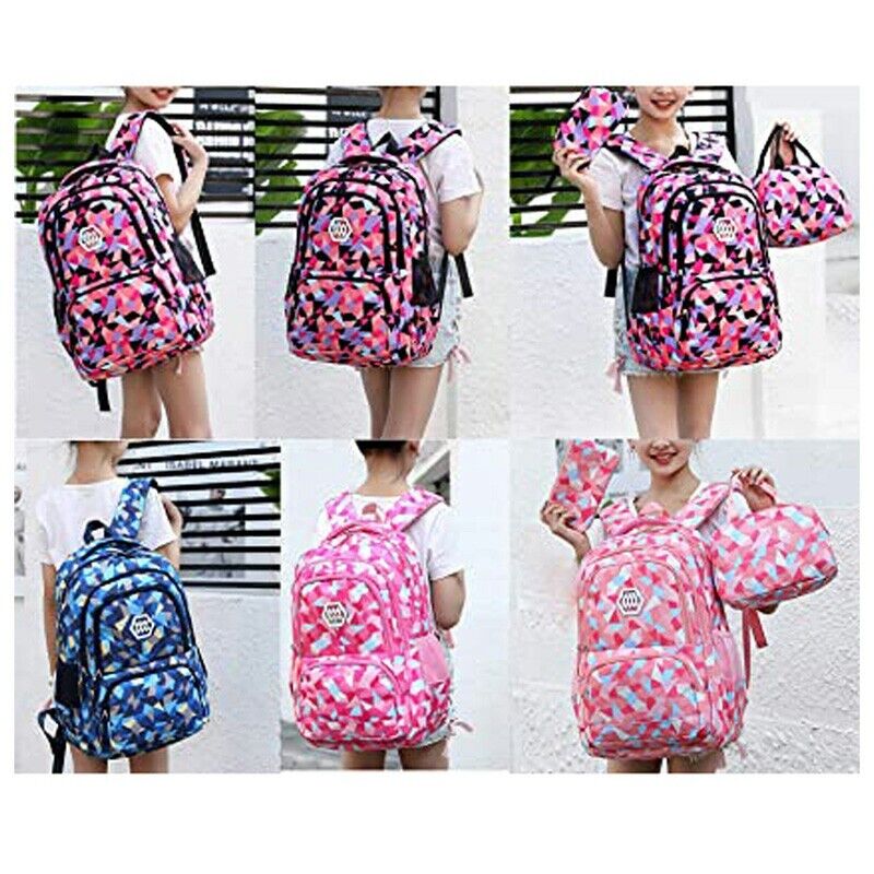 Geometric Pattern Backpack for Girls and Boys Middle School Bag Elementary Bookb