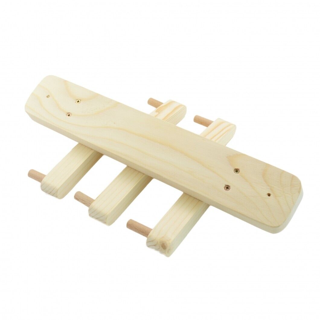 Wooden Coat Rack Mounted Space Saving ECO Friendly Handmade Hook 5 Hooks