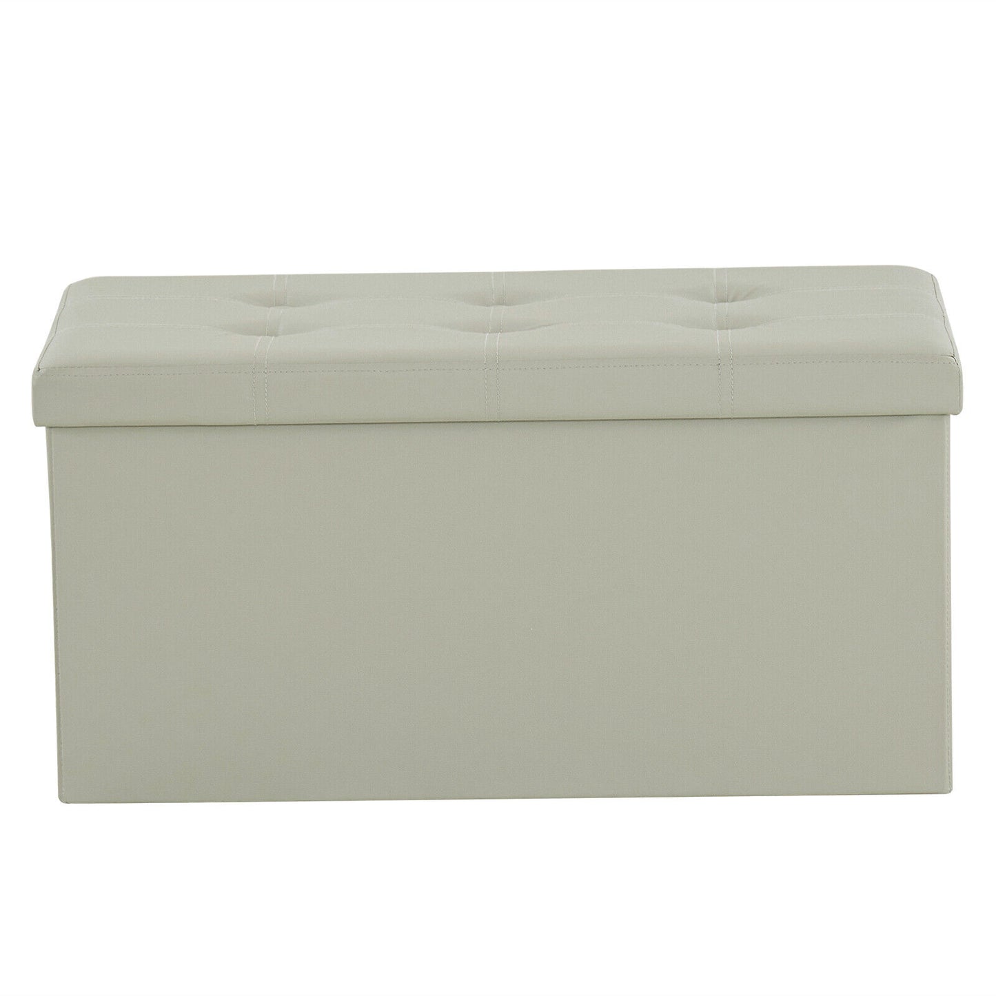 Folding Ottoman Storage Box Pouffe Seat Stool Home Chair Foot stool Bench LINEN