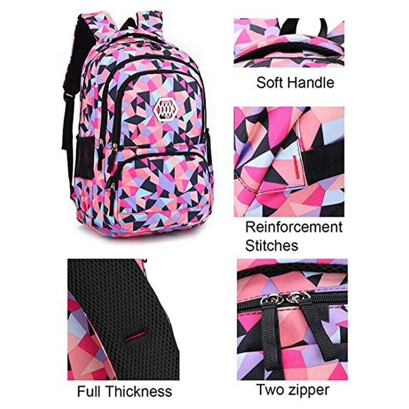 Geometric Pattern Backpack for Girls and Boys Middle School Bag Elementary Bookb