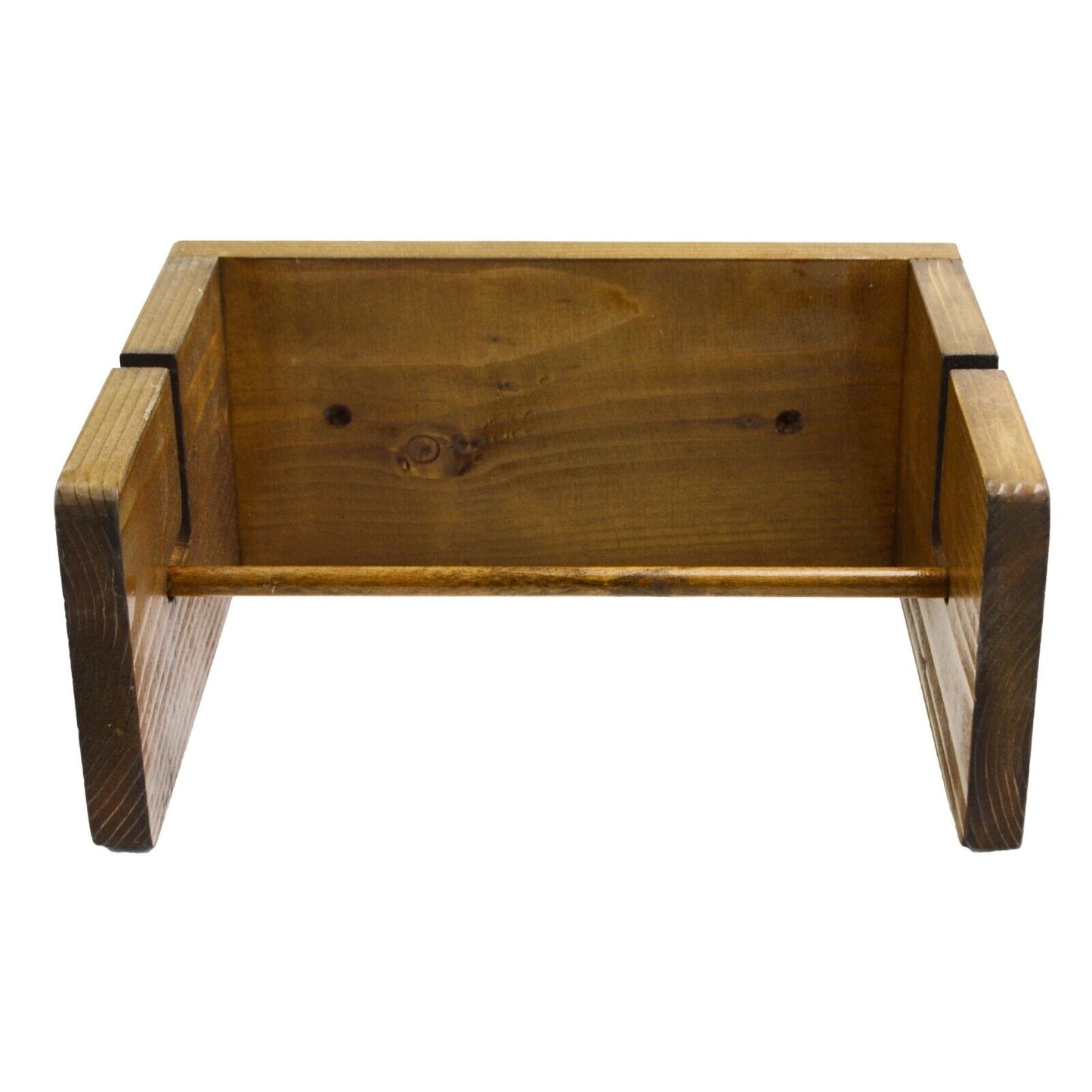 Kitchen Roll Holder Pine Wooden Wall Mounted Paper Roll Towel Dispenser Rustic