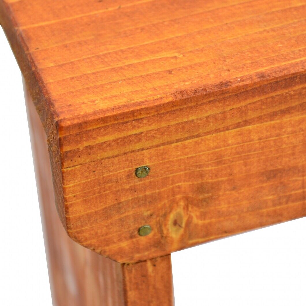 Natural Wooden Step Stool Rustic Shabby Chic Rectangle Seat Multiple Scandinavia