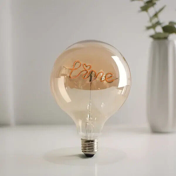 Personalised Filament Modeling LED Bulb Table Lamp Decorative Gift Custom Text