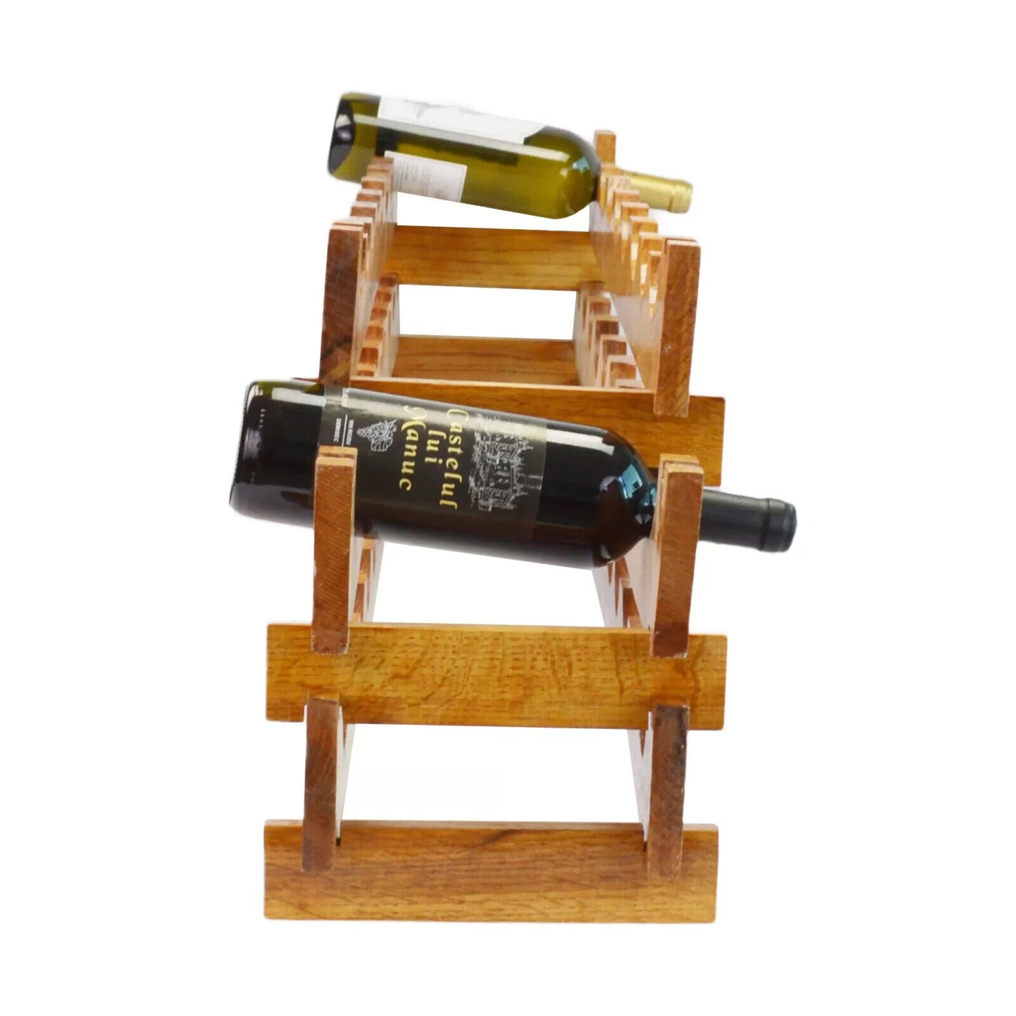 ECO Friendly Handmade Wine Rack Storage 10/30 Bottle Beech Wood Wine Natural