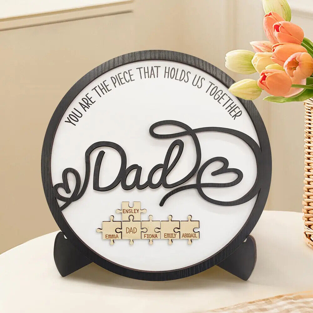 Personalised Puzzle Pieces Names Dad You Are the Piece that Holds Us Together