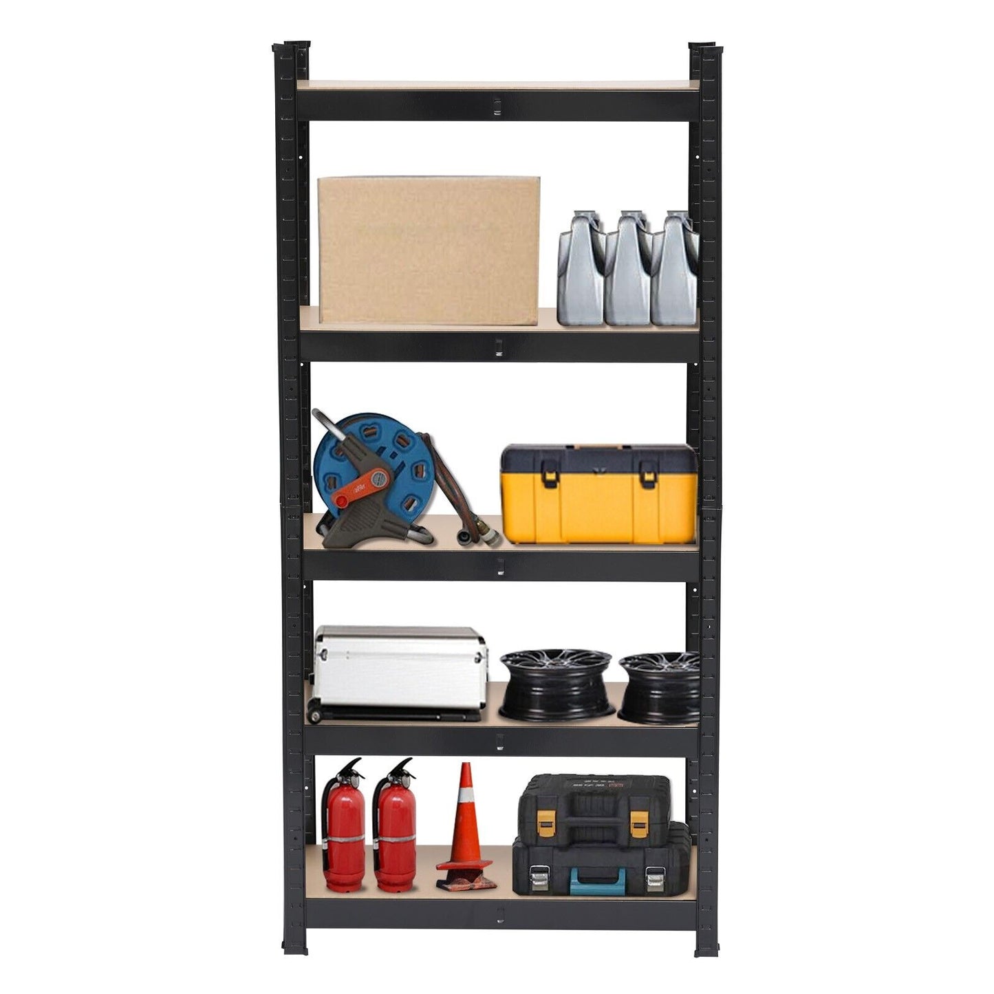 5 Tier Heavy Duty Boltless Metal Shelving Shelves Storage Unit Racking Garage UK