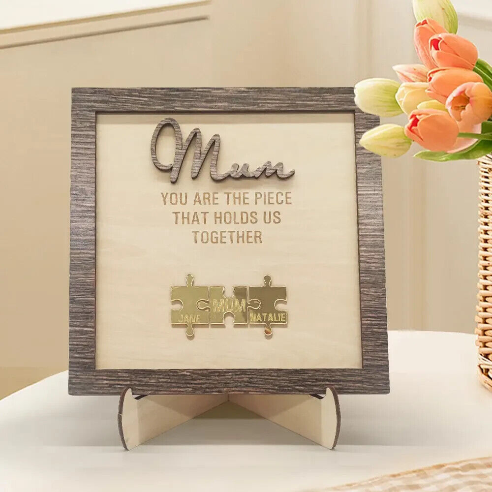 Personalised Puzzle Name Mum You Are the Piece that Holds Us Together Silver