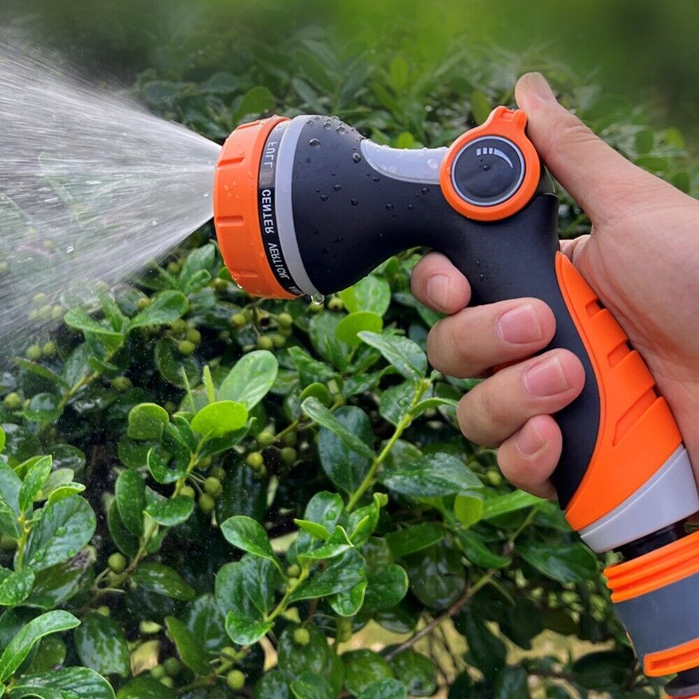 Garden Watering Hose Pipe Spray Gun 10 Patterns Soft Handle Car Washing Pets