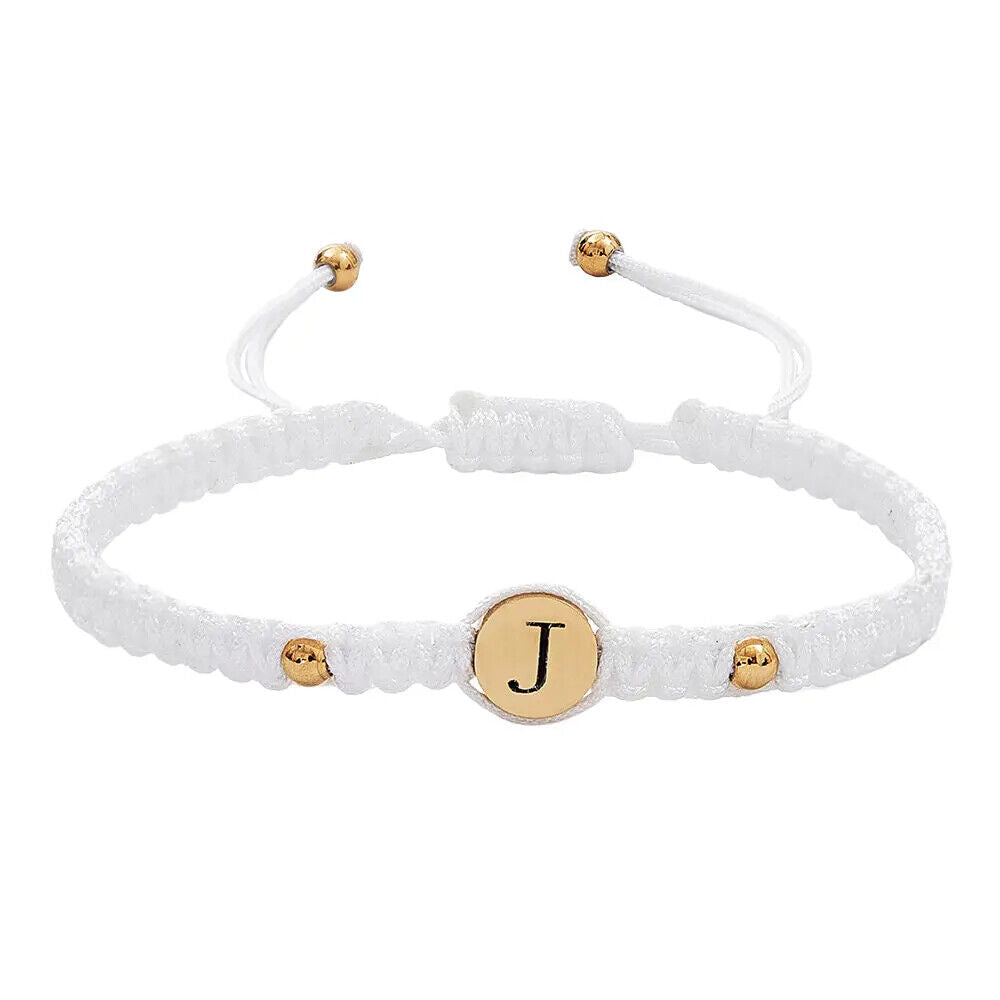 Personalised Couples Bracelets Custom Engraved Name Braided Bracelet Adjustable