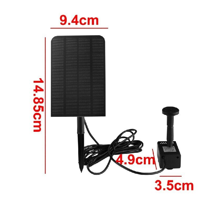 Solar Panel Powered Water Pump Garden Pool Pond Fish Aquarium Fountain Decor UK