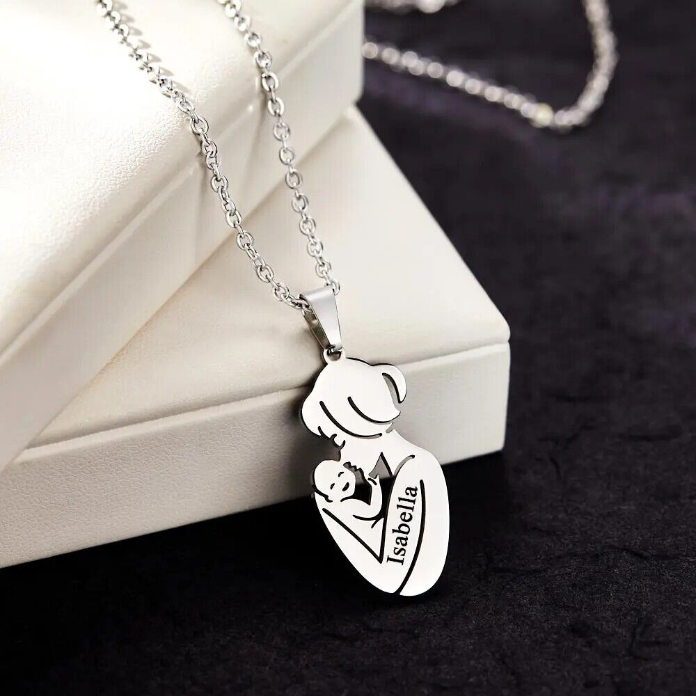 Personalize Name Necklace for Mother Baby  Family Pendant Jewellery Gifts
