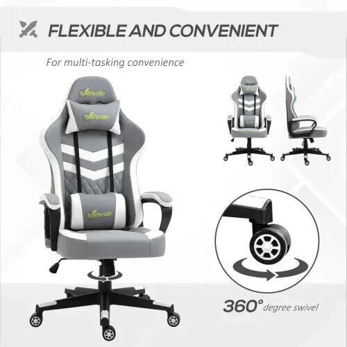 Gaming Chair Recliner Swivel Office Ergonomic Lumber PC Computer Desk Chairs