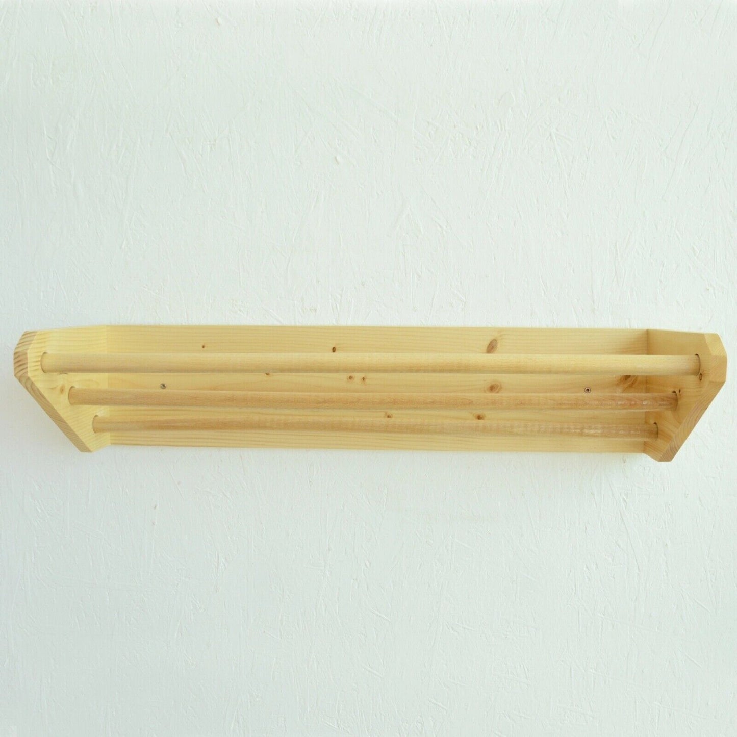 Wall Mounted Floating Shoe Footwear Rack Organizer Wooden Storage Shelf Stand
