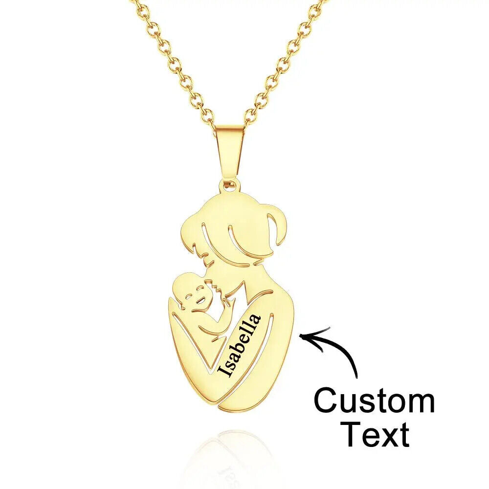 Personalize Name Necklace for Mother Baby  Family Pendant Jewellery Gifts