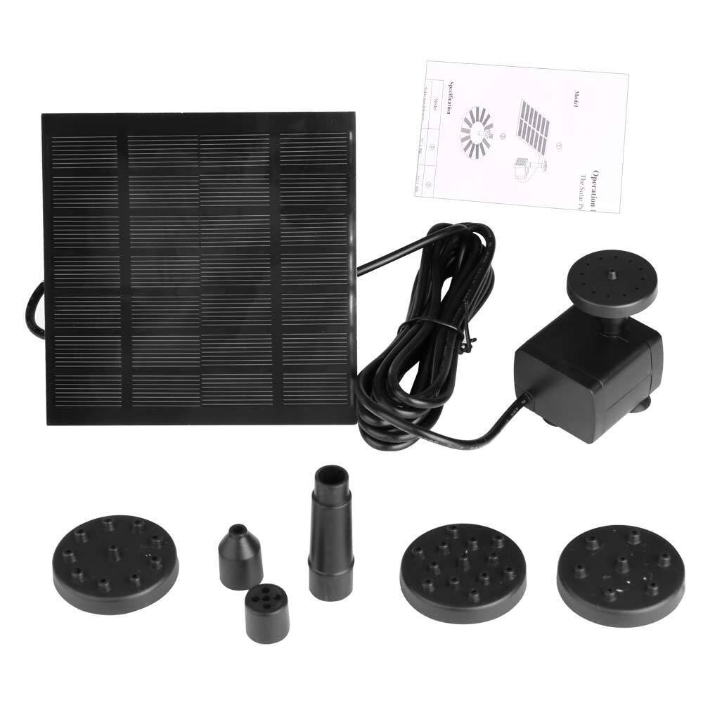 5W 400L/H Solar Panel Powered Water Pump Garden Pool Pond Fish Aquarium Fountain