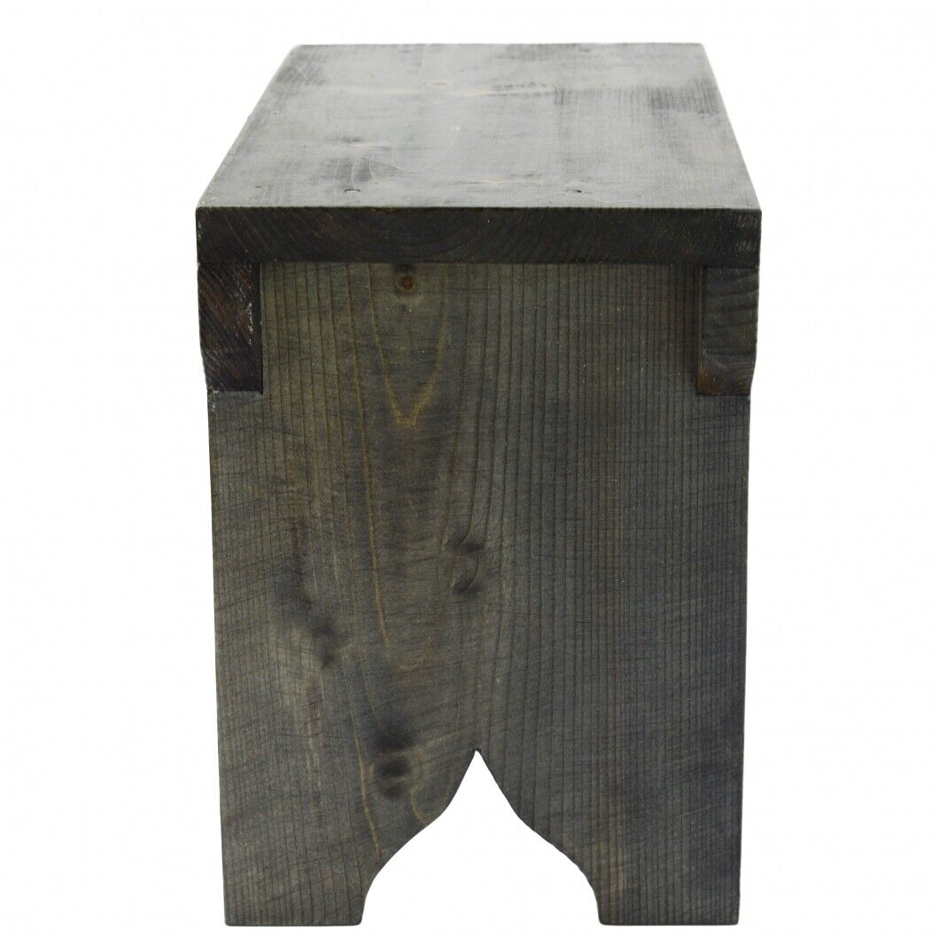 Natural Wooden Step Stool Rustic Shabby Chic Rectangle Seat Multiple Scandinavia
