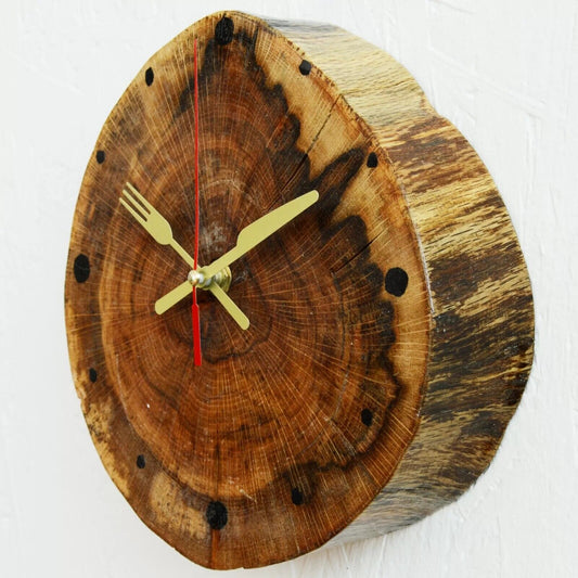 Unique Wall Clock Handmade Wooden Rustic Shabby Unusual Decor Home Clocks Gift