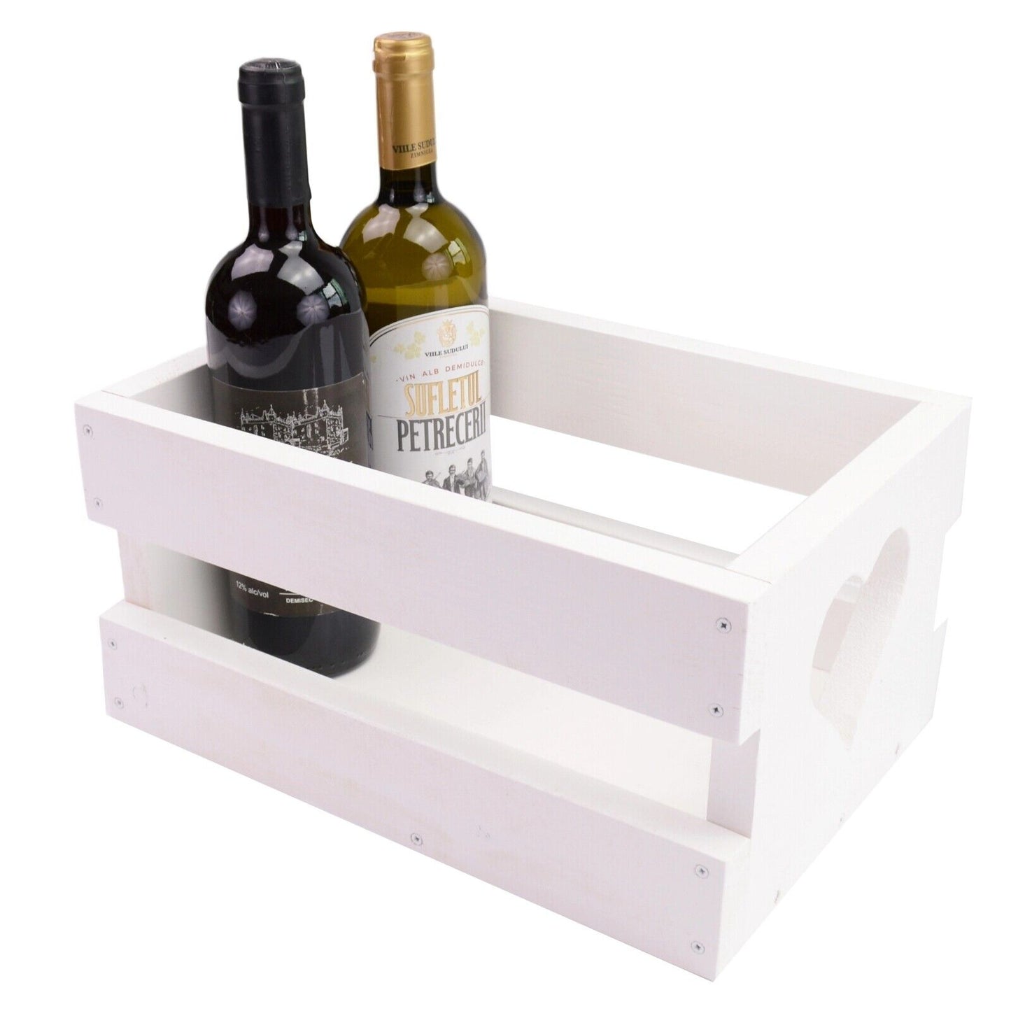 Heart Shaped Box Wooden Fruit Wine Storage Crate Unique Home Decor  Organiser