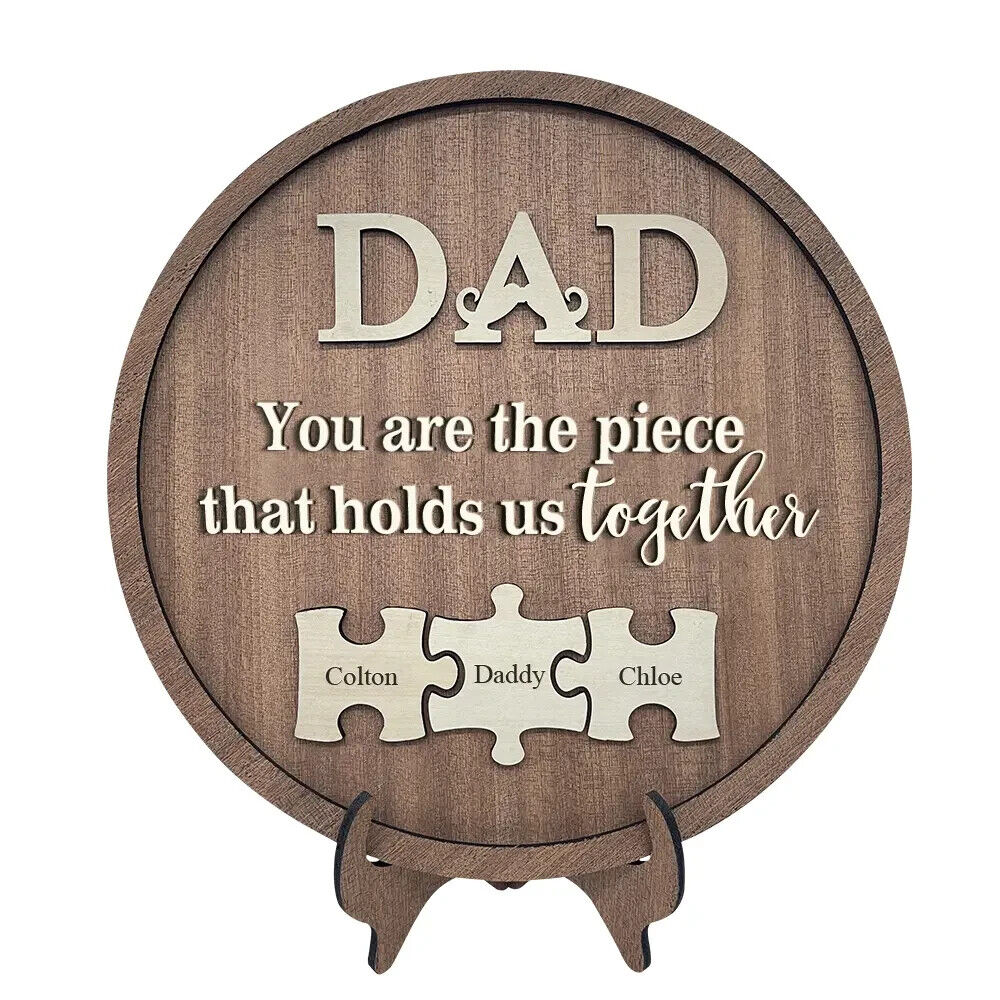 Personalised Fathers Day Puzzle Frame You Are the Piece that Holds Us Together