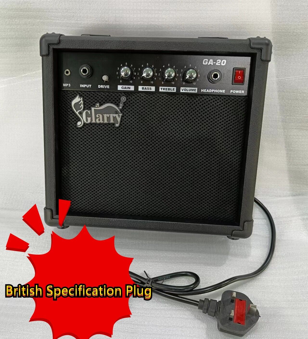 Glarry Electric Bass Guitar Amplifier 20Watt Bass Combo Amp Speaker