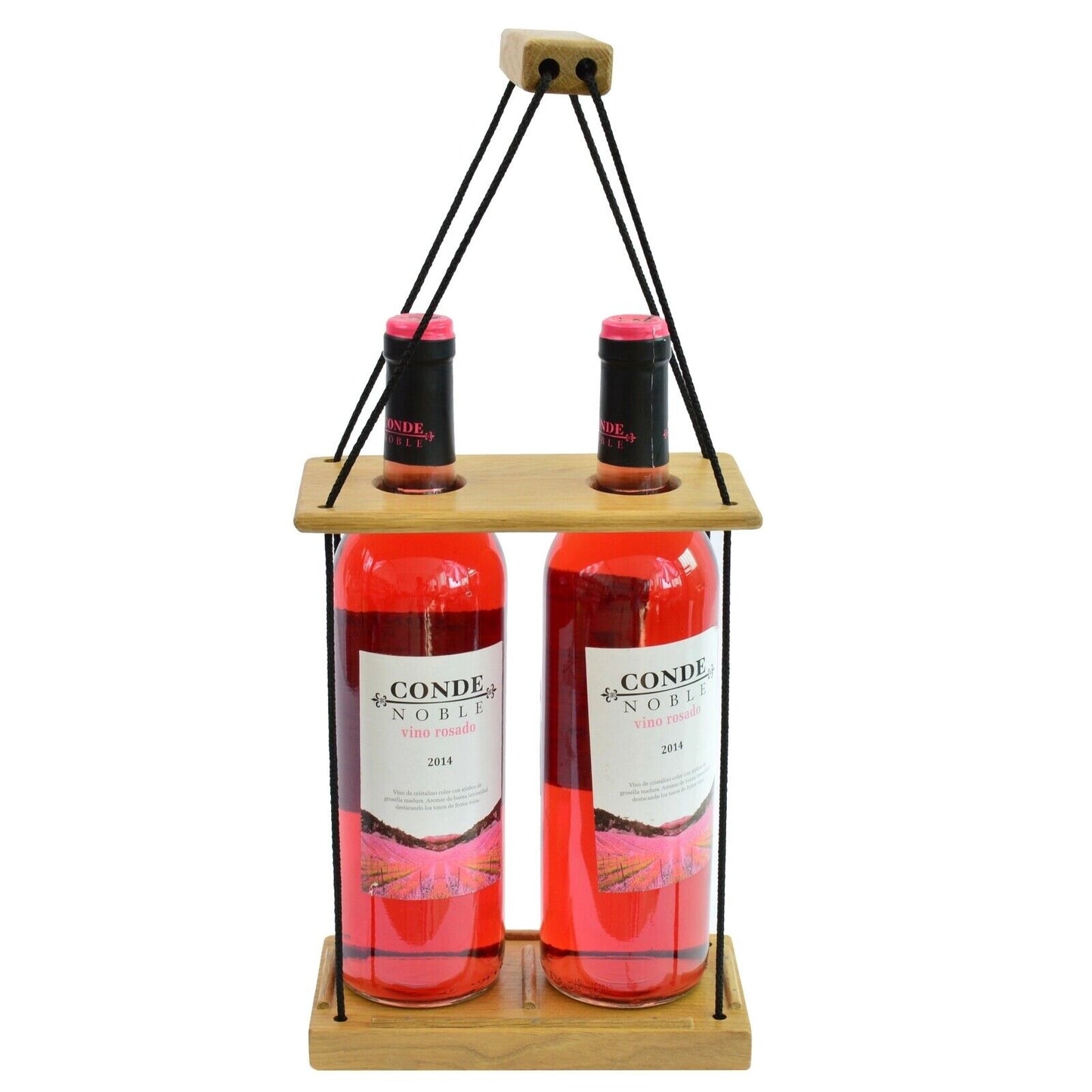 Handmade Wine Case Carrier 3 Bottle With Handle Storage Stand Stylish Durable