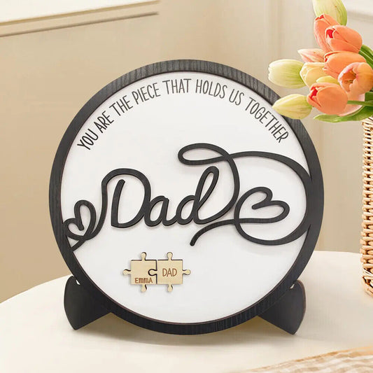 Personalised Puzzle Pieces Names Dad You Are the Piece that Holds Us Together