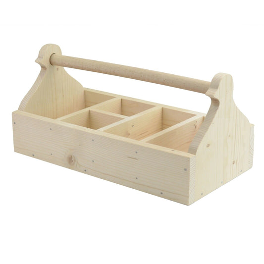 Handmade Wooden Caddy Carrier For Fresh Eggs Bottles T Bags Multipurpose Rustic