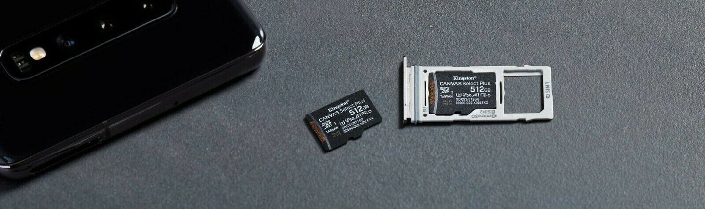 Kingston Micro SD Card 32GB 64GB 128GB 256 Class 10 SDXC Phone Memory & Adapter