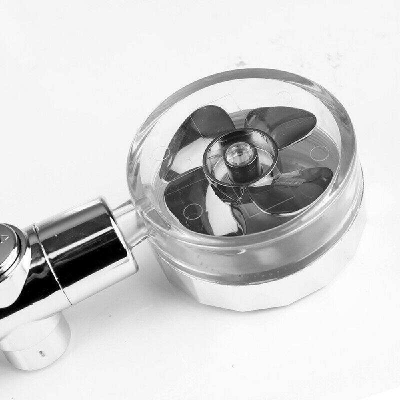 Shower Head Water Saving Flow 360° Rotating with Small Fan High Pressure Spray