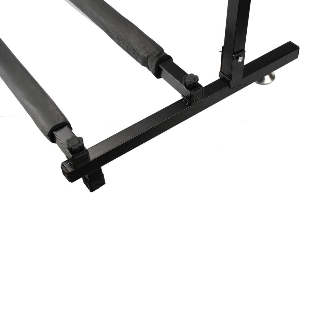 Black Folding Multi Guitar Rack Stand Padded Electric Acoustic Bass Holder New