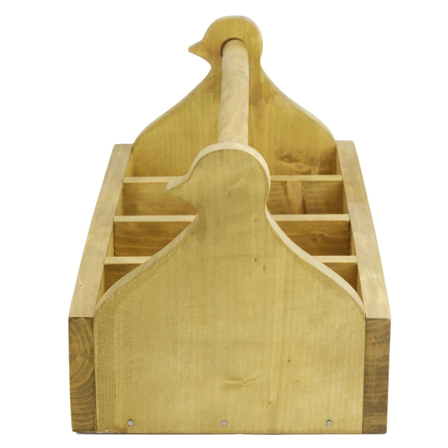 Handmade Wooden Caddy Carrier For Fresh Eggs Bottles T Bags Multipurpose Rustic