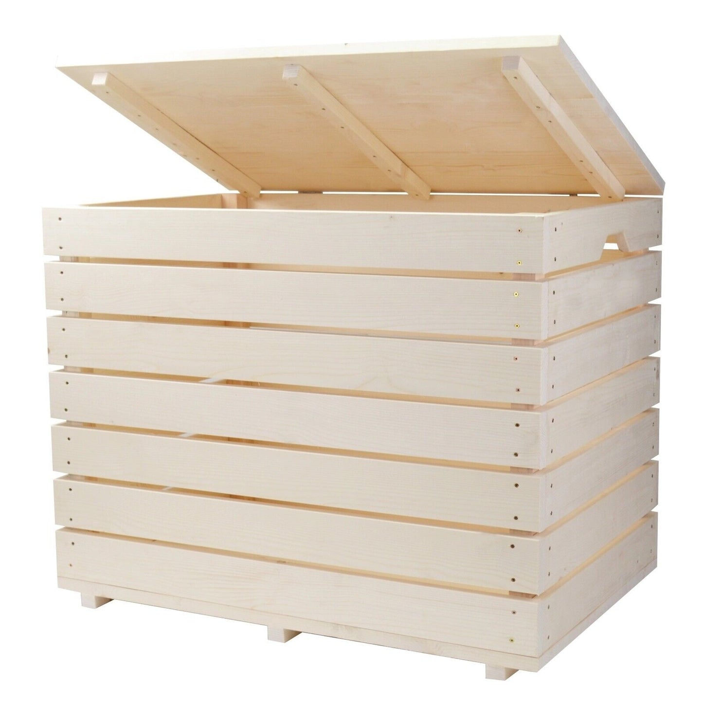 Extra Large Chest Pine Wood Storage Wooden Souvenirs Box with Lid Decoupage